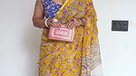 Chubby desi lady deep navel in yellow saree 1