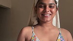 TAMIL BUSTY LADY CLEAVAGE in multicolor top 1