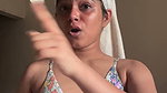 TAMIL BUSTY LADY CLEAVAGE in multicolor top 1