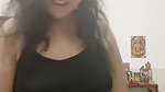 chubby desi girl flesshy big deep navel in black dress 1