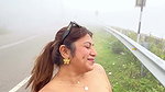 chubby desi lady wide cleavage in black costume 1