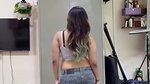 cute desi girl wide croptop showing navel and tight boobs 1