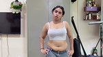 cute desi girl wide croptop showing navel and tight boobs 1