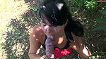 Alexandra Wett Public 3 Fache Sperma Granate ins Fick Gesicht im Park