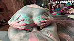 Anuskatzz Privater heimfick mit schlampigem blowjob und creampie