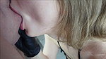 GeileNachbarn Userwunsch Hand und Blowjob mit Handschuhe bis er sie vollspritzt