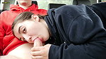 LeMaSnuSnu Versteckter Auto Quickie auf dem Campingplatz Cumshot auf den Teeniearsch