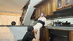18 YEAR OLD GIRL FUCKS WHILE COOKING, SWALLOWS MILK AS PART OF THE RECIPE