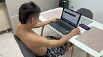 A hard fuck to my little stepsister while she studies virtually