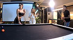 A Threesome with Two Incredible Latinas on a Pool Table