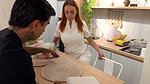 A very hot manicurist comes to my house and I fuck her hard in the kitchen