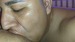 after getting creampied by my young neighbor 3 times my cuckold arrives home and clean up the cum