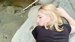 BEAUTIFUL BLONDE IS DISCOVERED NUDE TOUCHING HERSELF IN THE RIVER