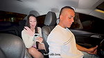 Beautiful brunette rides the huge BBC of her driver, Big ass latina swallows and bounces on huge dick