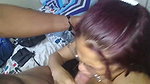 beautiful cheating girlfriend sucking friend pov big black cock receiving a huge facial cumshot in her face and glasses