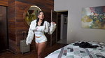 Best friends Mariana Martix and Daniela Andrea get horny and lick each other’s pussy on the living room