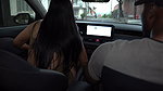 Busty brunette ends up with a stranger in her room after seeing his big cock while jogging