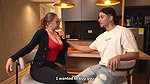 Busty real estate agent tries to convince her client to buy by giving him a good cock blowjob
