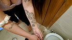 Busy step sister helps her brother his erection