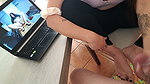 Busy step sister helps her brother his erection