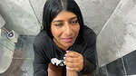 By looking at her stepbrother in the bathroom stepsister gets fucked very hard