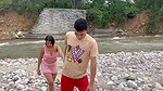CASUAL SEX, I teach young Latina how to fish and then fuck her and cum in her tight pussy