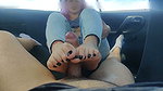 cheating on my boyfriend with my step-cousin in a car, footjob is not betrayal
