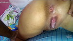 cheating wife hard fucked in doggy and squirting over the black cock then go anal fucked and creampied by her lover