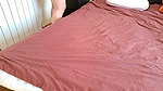 Cheating wife puts music and does threesome under the bed mmf