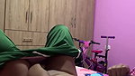 College girl gets horny when she gets home and has to fuck her pussy