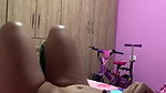 College girl gets horny when she gets home and has to fuck her pussy
