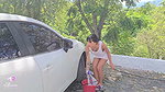 Colombian Has Sex in a Public Car Wash with a Guy with a Big Cock – Athenea Rose & Max Betancur