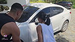 Colombian Has Sex in a Public Car Wash with a Guy with a Big Cock – Athenea Rose & Max Betancur