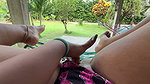 Colombian peasant woman masturbates outside her house for the neighbors to watch her