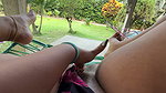 Colombian peasant woman masturbates outside her house for the neighbors to watch her