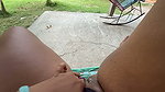 Colombian peasant woman masturbates outside her house for the neighbors to watch her