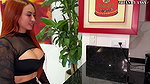 Colombian red hairhead Andrea Castro has another date with Brian Evansx – coffee and lots of sex