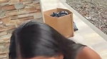 Colombian Whore Caught Sucking Cock on the Street