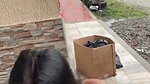 Colombian Whore Caught Sucking Cock on the Street