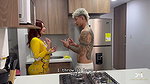 Curvy Colombian fucks her neighbor, drinking all his cum – Danner Mendez & Devil Khloee