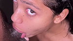 cute brunette gives slobbery blowjob to bbc -amateur couple- nysdel