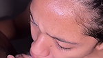 cute brunette gives slobbery blowjob to bbc -amateur couple- nysdel