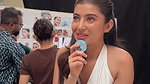 Cute young actress Sara milky white skin show in bts video