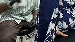 desi lady hot navel piercing in blue saree 1