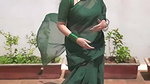 hot marathi lady sexy navel in green saree 1