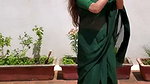 hot marathi lady sexy navel in green saree 1