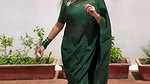 hot marathi lady sexy navel in green saree 1