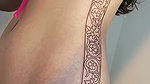 Girl showing off tattoo & her almost topless hot body, closeups, 60fps – must watch 2
