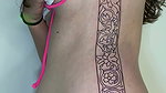 Girl showing off tattoo & her almost topless hot body, closeups, 60fps – must watch 2