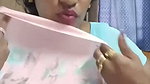 Trichy Sathana seducing sexy saree strip and blouse boobs show 2
